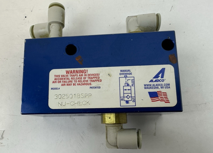 ALADCO 302501 BSPP NU-CHECK Valve 1/4" Port 150 PSI