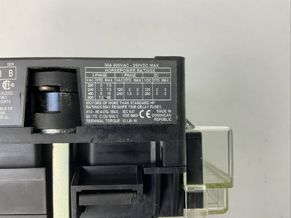 ALLEN BRADLEY 194R-NJ030P3 SER B DISCONNECT SWITCH 194R-HS4 SER A OPERATING HAND