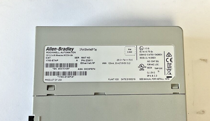 ALLEN BRADLEY 1783-ETAP ETHERNET/IP TAP SER.A FW 2.002 3PORT 27.6VDC