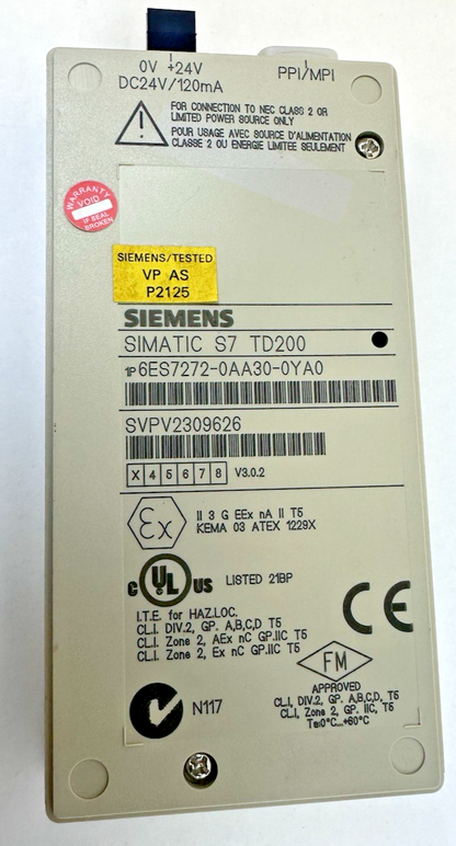 SIEMENS 6ES7 272-0AA30-0YA0  TD200 Text Display Panel Meter