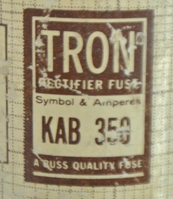 BUSSMANN / TRON KAB350 SEMICONDUCTOR FUSE / 350A / 250V / NEW SURPLUS