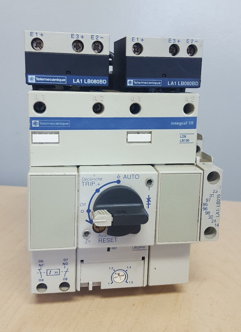TELEMECANIQUE integral 18 REVERSING STARTER LD5-LB130 LA1-LB015 LA1 LB080BD