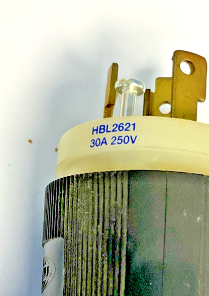 HUBBELL HBL2621 TWIST LOCK PLUG 30A 250V 2POLE 3WIRE***LOTOF2***