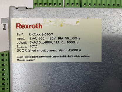REXROTH ECO DRIVE DKCXX.3-040-7 DKC01.3-040-7-FW FWA-ECODR3-SMT-02VRS-MS