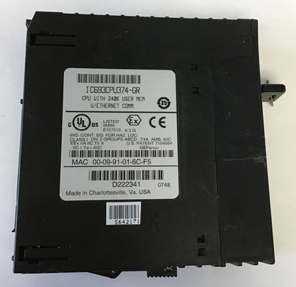 GE FANUC IC693CPU374-GR CPU 240K W/ETHERNET COMM