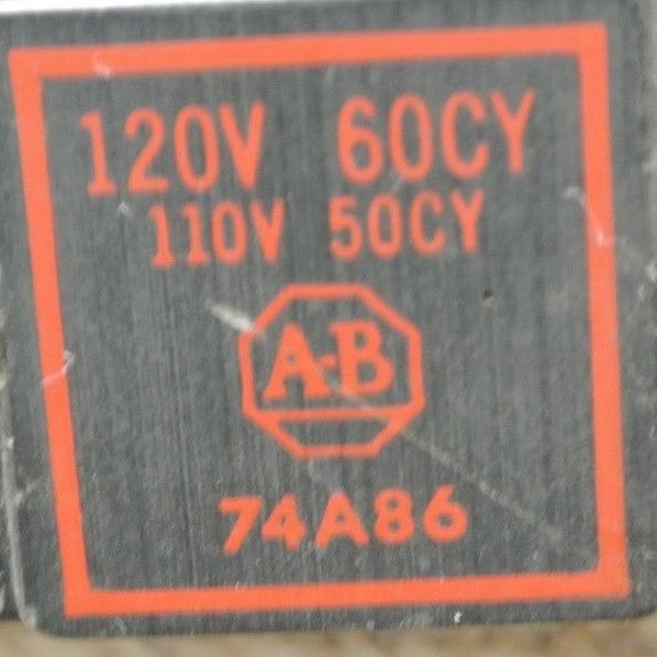 ALLEN-BRADLEY 74A86 COIL for STARTERS, CONTACTORS - 110/120V, 50/60Hz