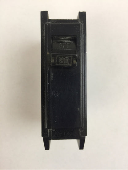 SYLVANIA C120 CIRCUIT BREAKER 20AMP 120/240VAC 1POLE (LOT OF 10)
