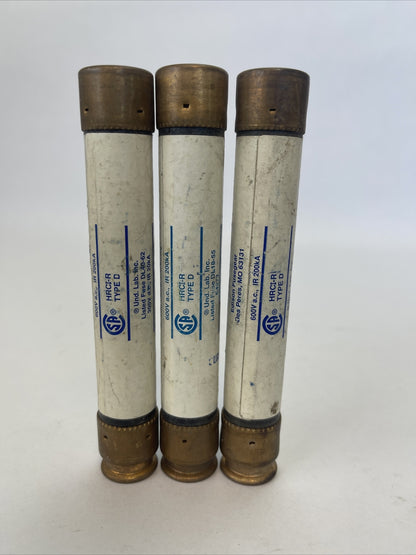 EDISON LESRK15 TIME DELAY CURRENT LIMITIN CLASS RK1 FUSE 15AMP 600VAC (LOT OF 3)
