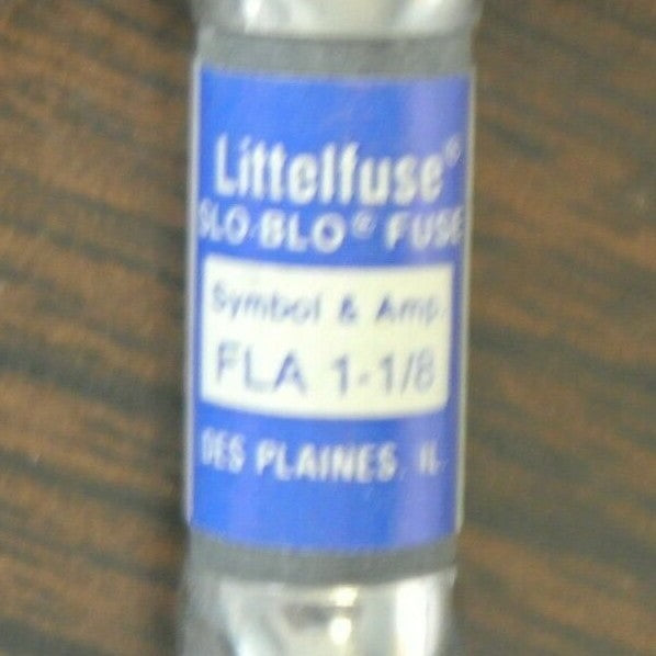LOT of 20 / LITTELFUSE FLA1-1/8 FUSE 1-1/8A / 125V / FLA-1-1/8