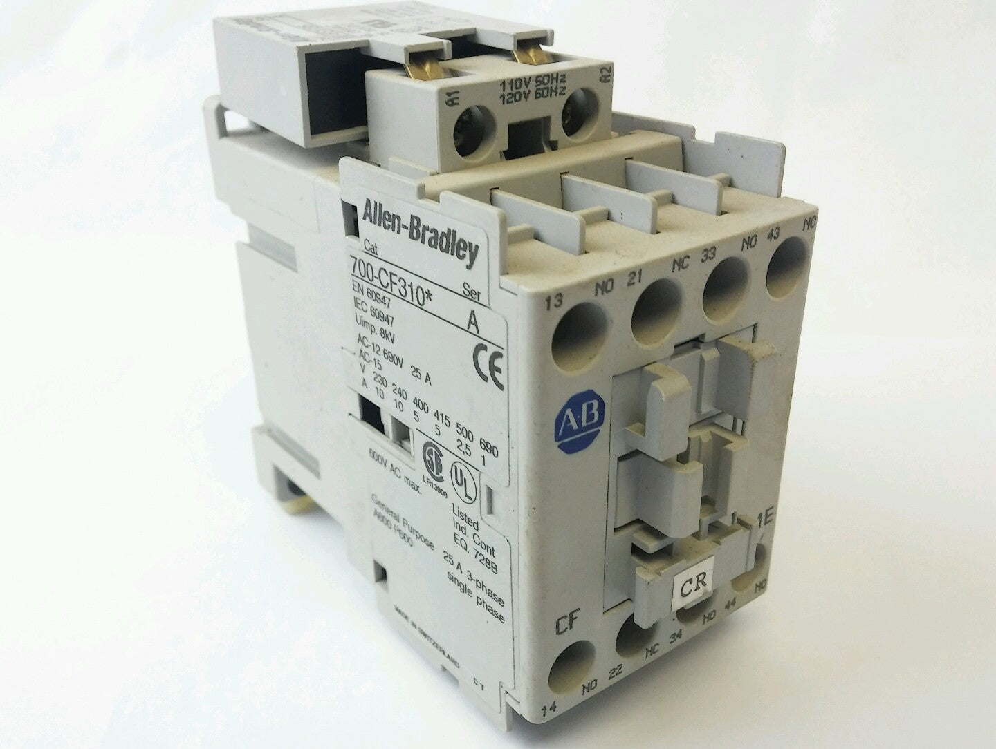 Allen Bradley 700-CF310 Ser A 25 Amp 600V AC MAX GENERAL PURPOSE