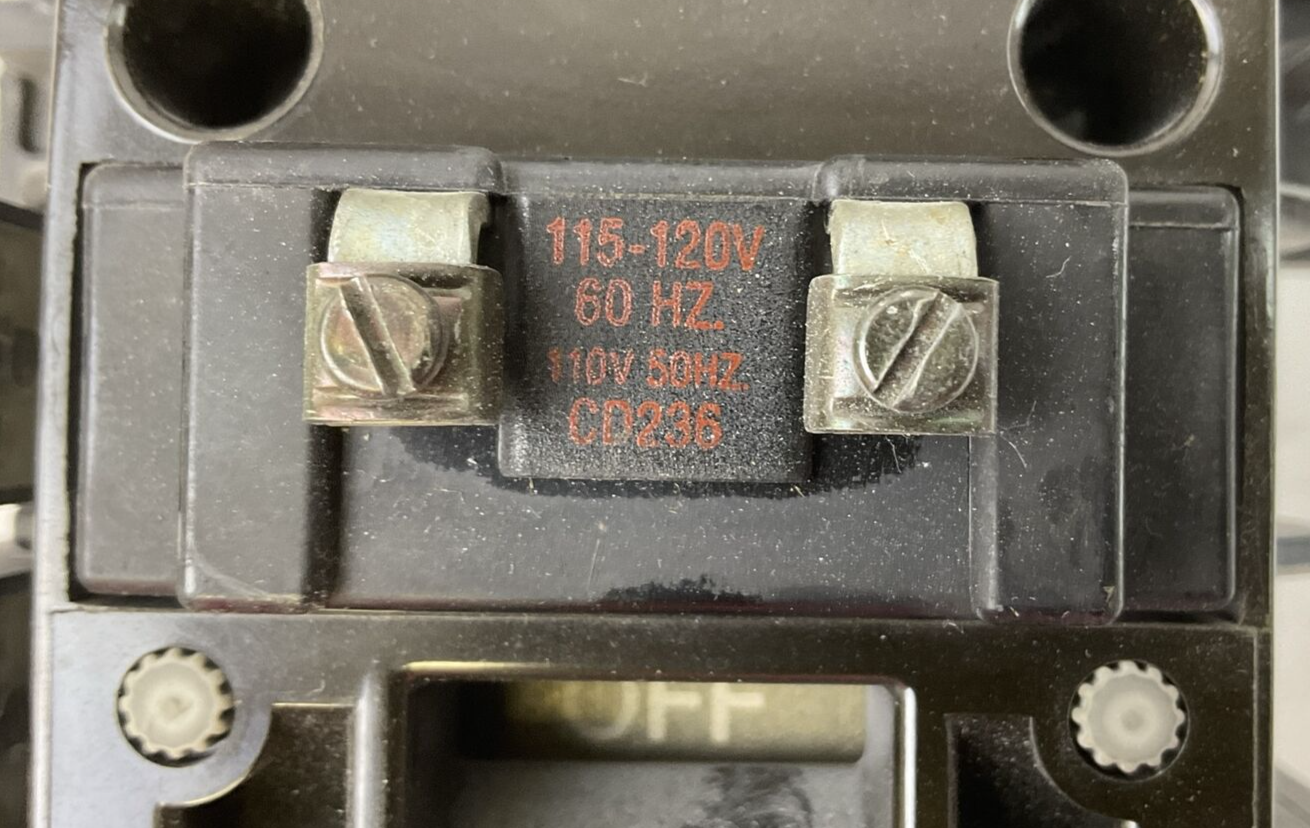 ALLEN BRADLEY 509-DOD SIZE 3 STARTER 600VAC 90A 50HP COIL 115-120V W/W69 HEATERS