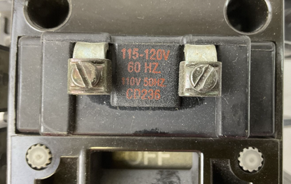 ALLEN BRADLEY 509-DOD SIZE 3 STARTER 600VAC 90A 50HP COIL 115-120V W/W69 HEATERS