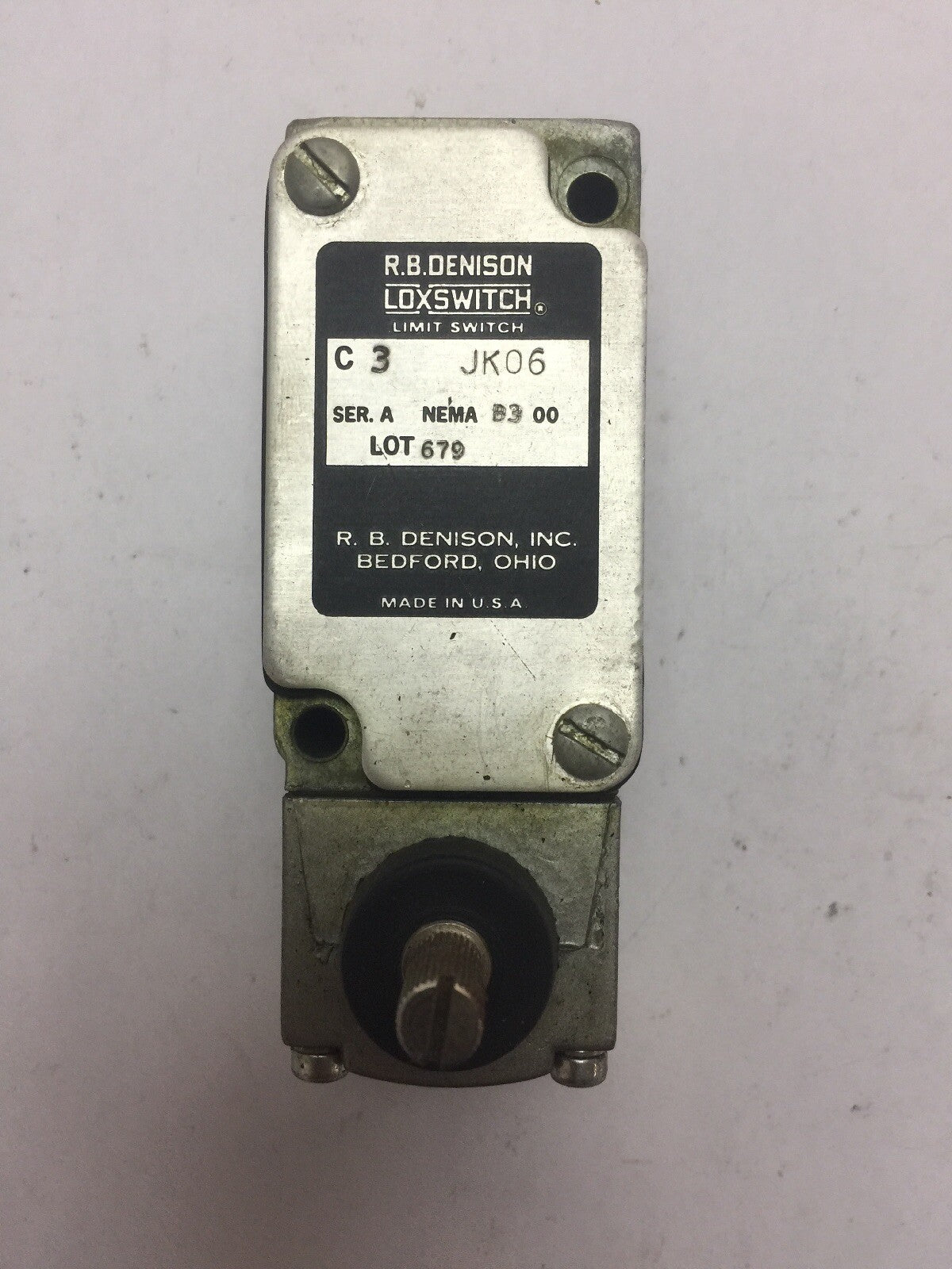 R.B. DENISON LOXSWITCH C3 JK06 LIMIT SWITCH
