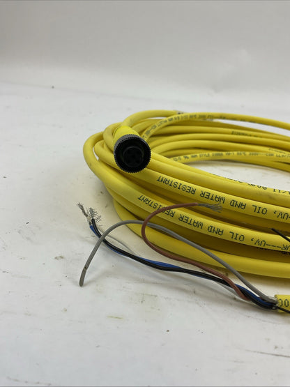 ALLEN BRADLEY 889D-F5UC-10 QD CORDSET 5 PIN DC MICRO STRAIGHT 10 METER SER B
