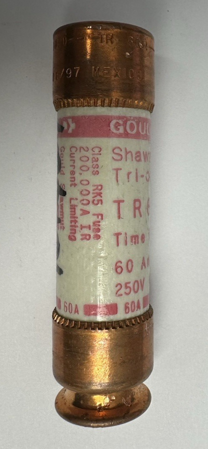 GOULD SHAWMUT TR60R TIME DELAY FUSE 60A 250V LOT OF 3