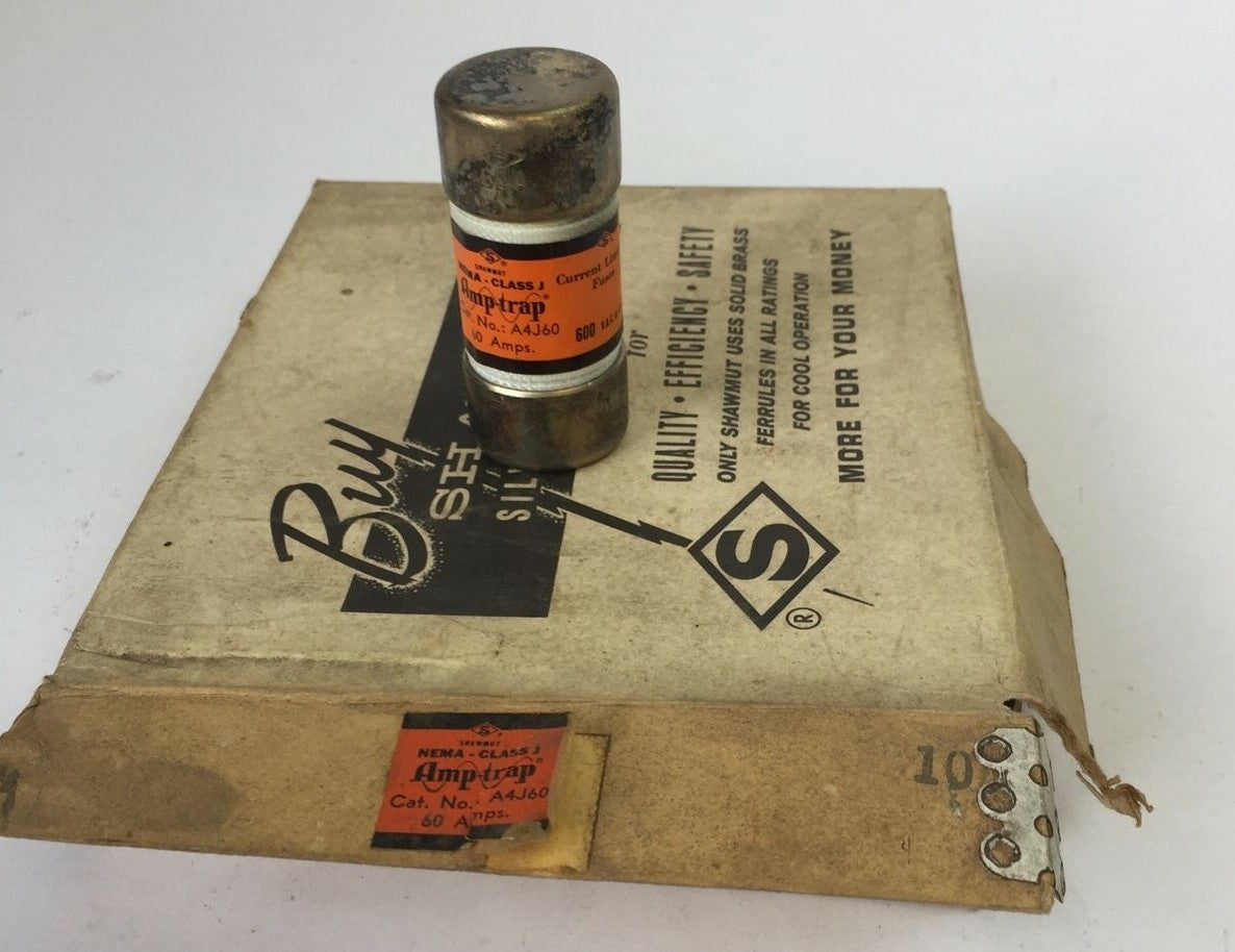 GOULD SHAWMUT A4J60 AMP-TRAP CLASS J FUSE 60AMP 600VAC (BOX OF 10)