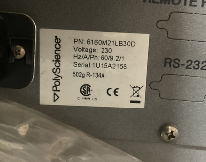 POLYSCIENCE 6160M21LB30D 230VAC 60HZ 9A 1PH WHISPERCOOL (SEE PHOTO FOR DAMAGE)