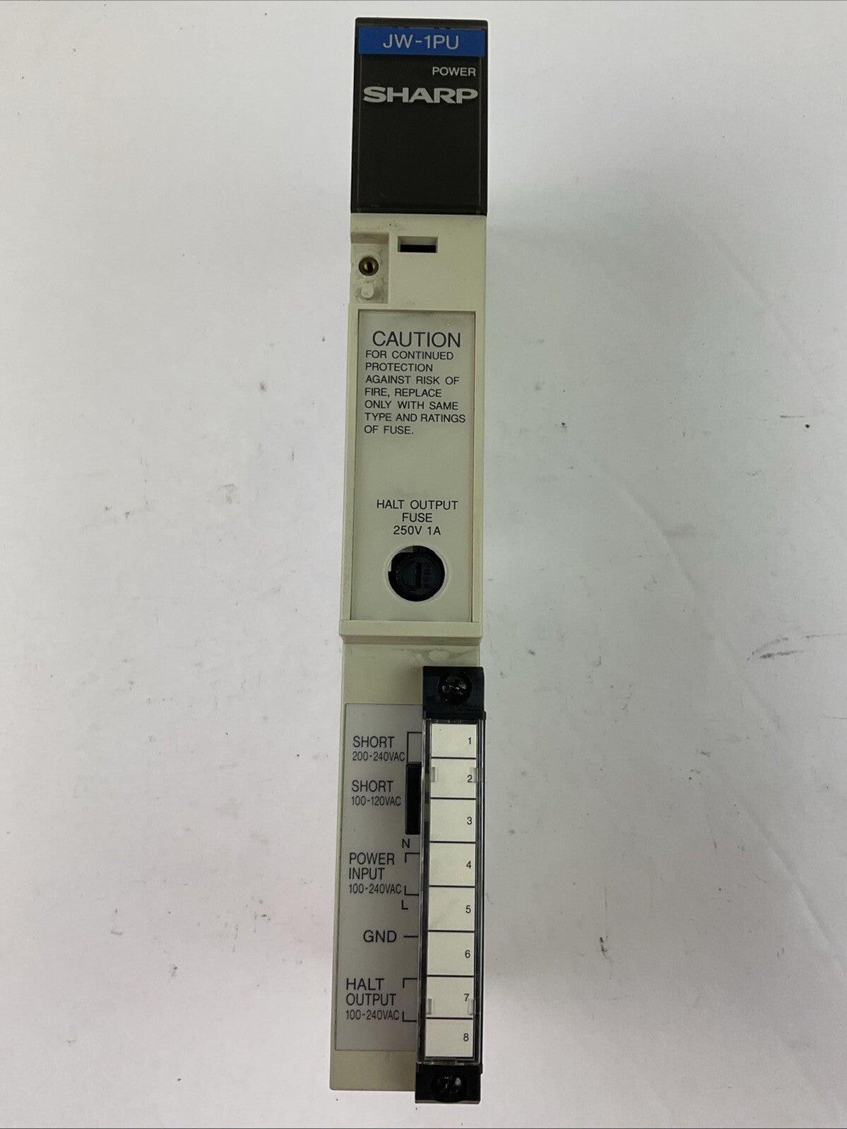 SHARP JW-1PU POWER SUPPLY MODULE OUTPUT 5VDC 7A INPUT 100-240VAC 50/60HZ 90VA