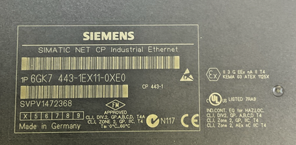 SIEMENS 1P 6GK7 443-1EX11-0XE0 SIMATIC NET CP INDUSTRIAL ETHERNET