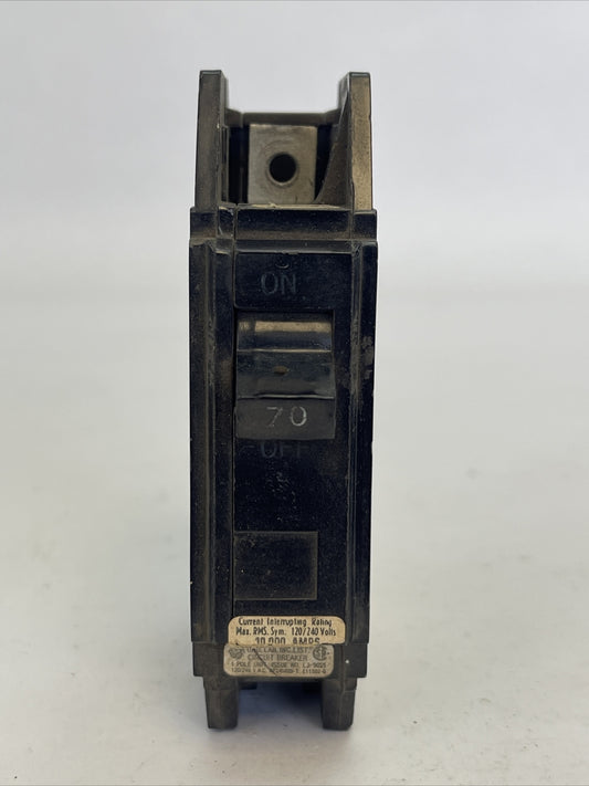 GE THQC1170 CIRCUIT BREAKER 70AMP 1POLE 120/240VAC