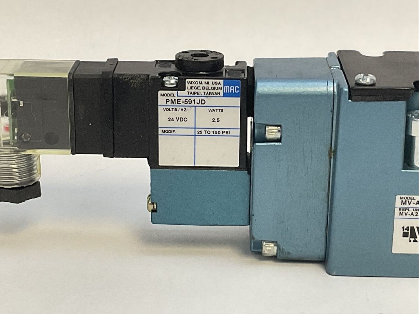 MAC MV-A2B-A231-PM-591JD SOLENOID VALVE PME-591JD 24VDC