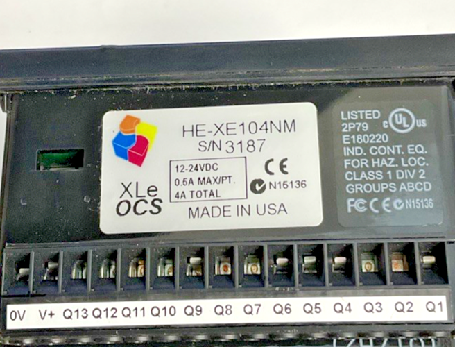 HORNER HE-XE104NM CONTROLLER 24VDC 4A **CRACKED HOUSING NEAR MOUNT**