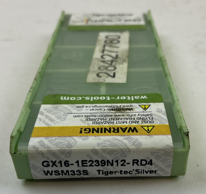 WALTER GX16-1E239N12-RD4 WSM-33S CARBIDE INSERT TIGER-TEC SILVER (BOX OF 10)