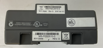 METASYS MS-FEC2610-0 REV G S/W VER 4.0 MS-FEB2610-0 REV. D CONTROLLER 24VAC
