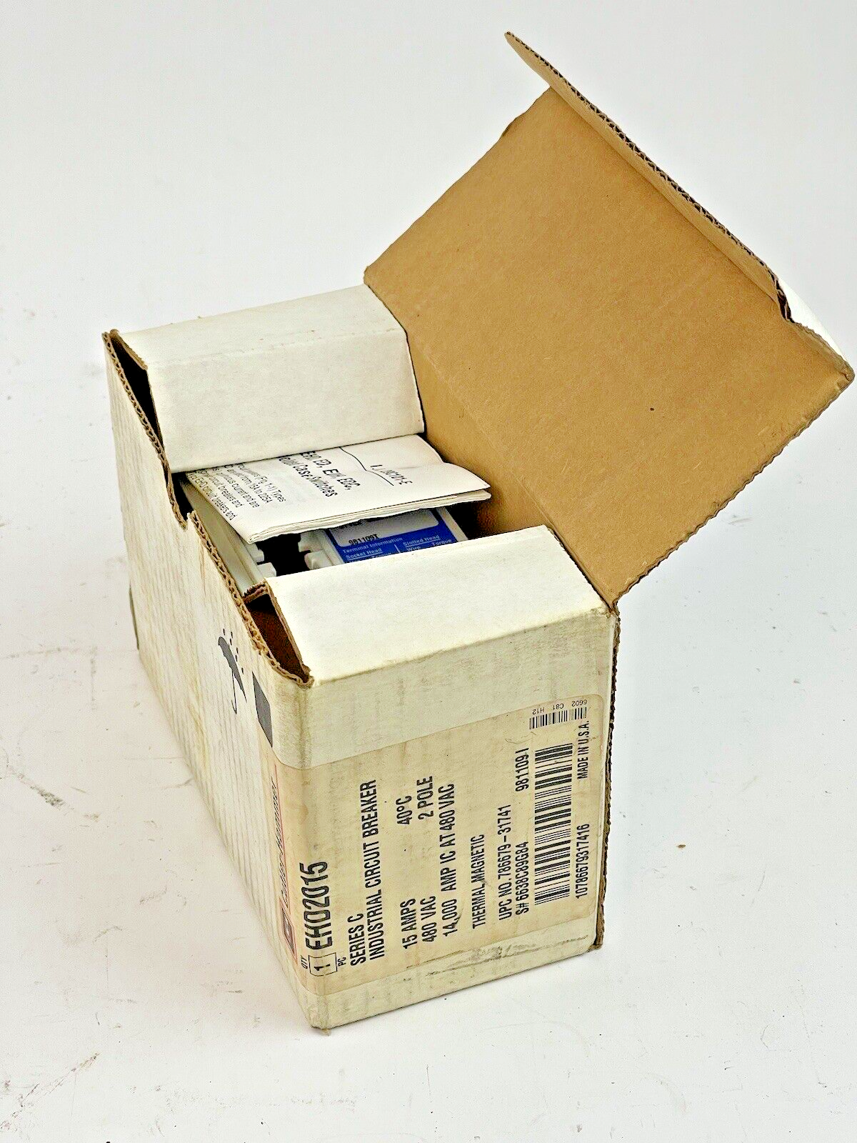 CUTLER HAMMER - WESTINGHOUSE - EHD2015 -  CIRCUIT BREAKER - 15A/2 POLE/480 VAC