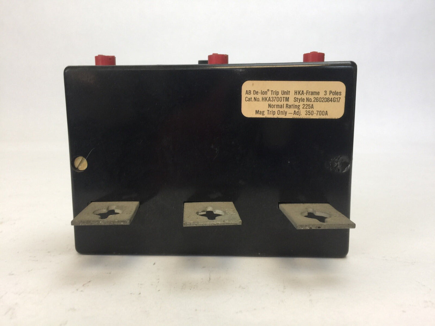 WESTINGHOUSE HKA3700TM TRIP UNIT 225AMP 3POLE INST TRIP 350-700A 2602D84G17