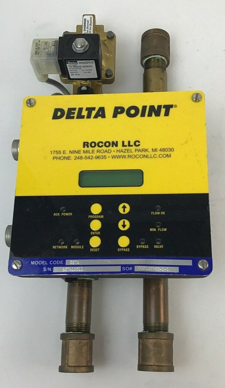 DELTA POINT MODEL CODE BETA FLOW METER S/N:BETA10011 W/PARKER VALVE