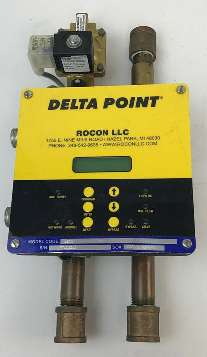 DELTA POINT MODEL CODE BETA FLOW METER S/N:BETA10011 W/PARKER VALVE