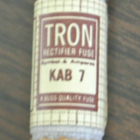 BOX of 10 / BUSSMANN / TRON KAB-7 RECTIFIER FUSES 7A / 250V NEW SURPLUS