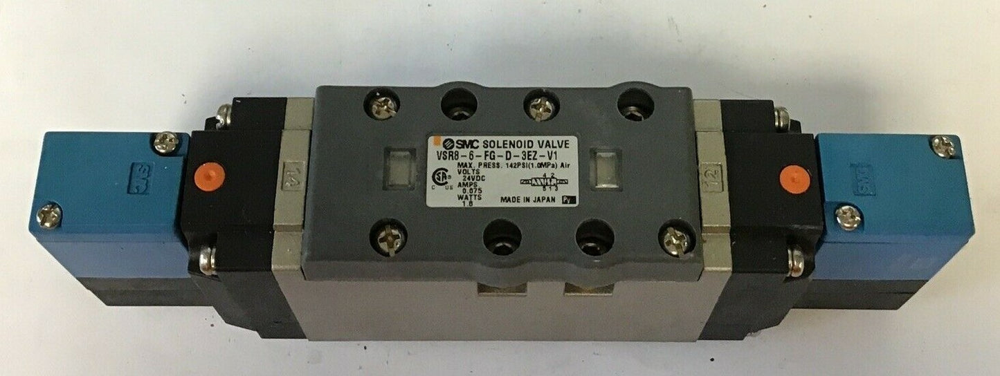 SMC VSR8-6-FG-D-3EZ-V1 SOLENOID VALVE 142PSI 24VDC 1.8WATT 0.075A