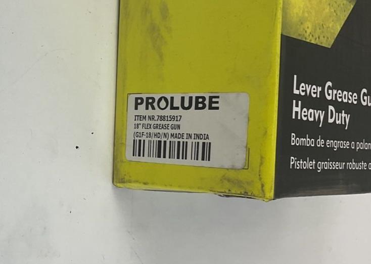 PROLUBE  78815917 18" FLEX  LEVER GREASE GUN HEAVY DUTY