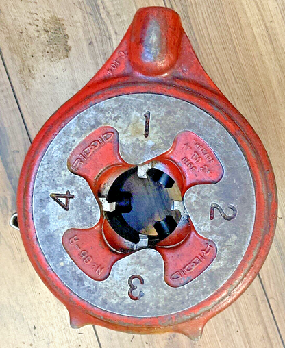 RIDGID 65-R  PIPE THREADER RECEDING PADDLE DIE HEAD 1"-2" W/ HANDLE