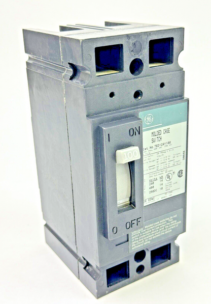 GE - TED124Y100 - MOLDED CASE SWITCH - 2 POLE/480 VAC/100A