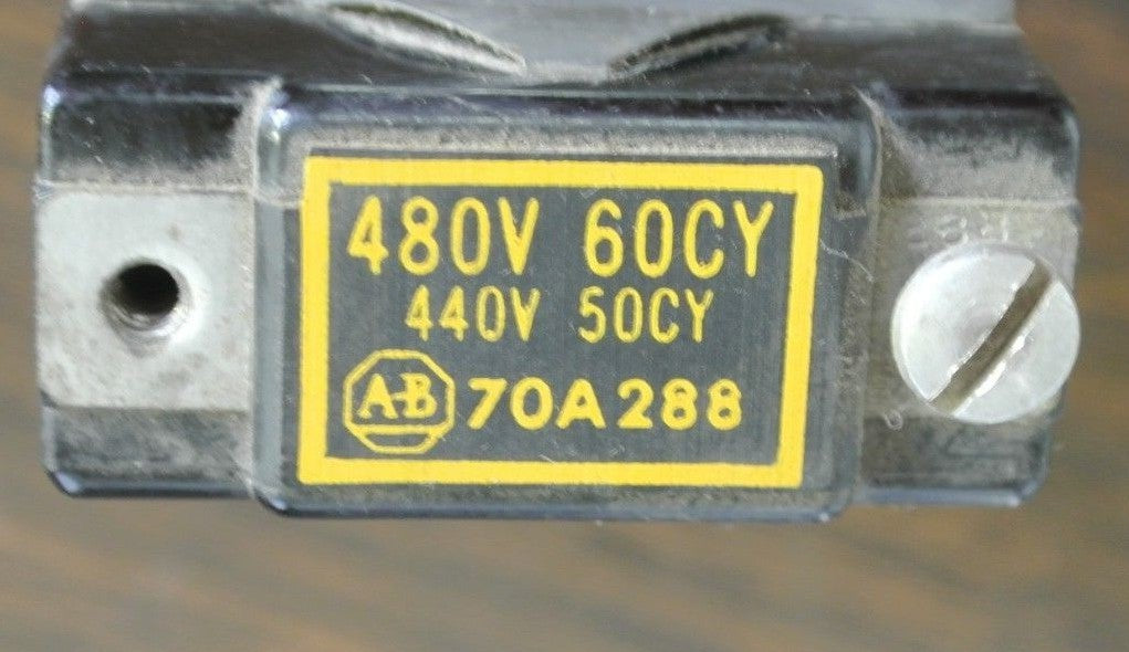 ALLEN-BRADLEY 70A288 COIL SIZE 0 440-480V, 50-60Hz  NEW SURPLUS  NO SCREWS LOT/7