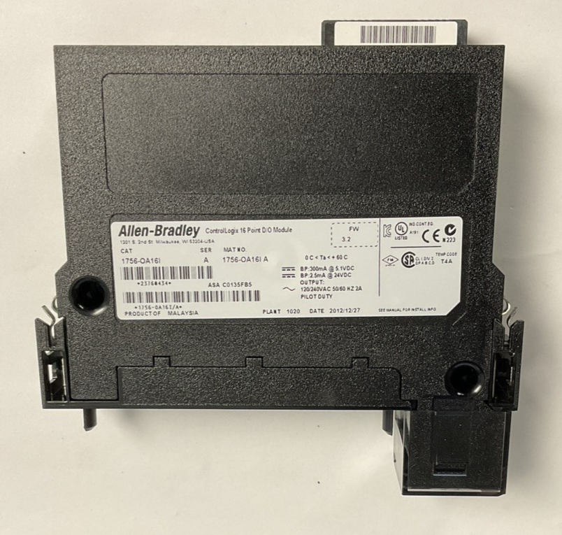 ALLEN BRADLEY 1756-OA16I CONTROLLOGIX  D/O MODULE 24VDC 240VAC**W/O TERMINALS**