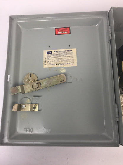 FPE 5636R HEAVY DUTY SAFETY SWITCH 60A 600VAC 3 POLE 50HP FEDERAL PACIFIC ELECTR