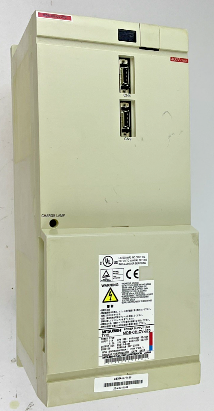 MITSUBISHI MDS-CH-VC-370 SERVO DRIVE UNIT 37KW 648V H/W VER.L 71A 50/60HZ