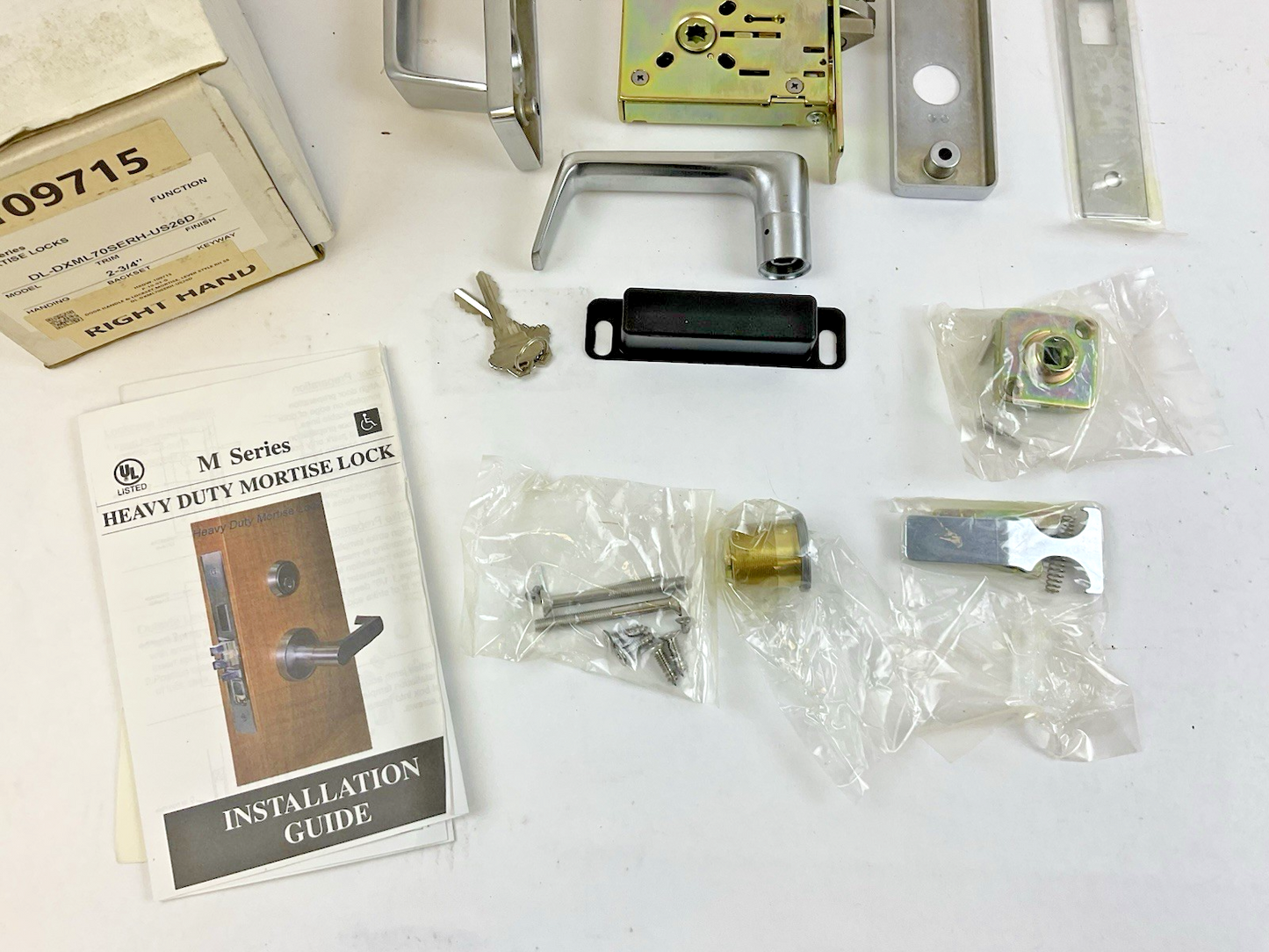 MORTISE LOCKS M SERIES DL-DXML70SERH-US26D 2 3/4” HEAVY DUTY DOOR & LOCK SET