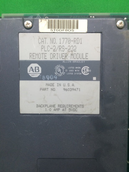 ALLEN BRADLEY 1770-RD1 REMOTE DRIVER MODULE