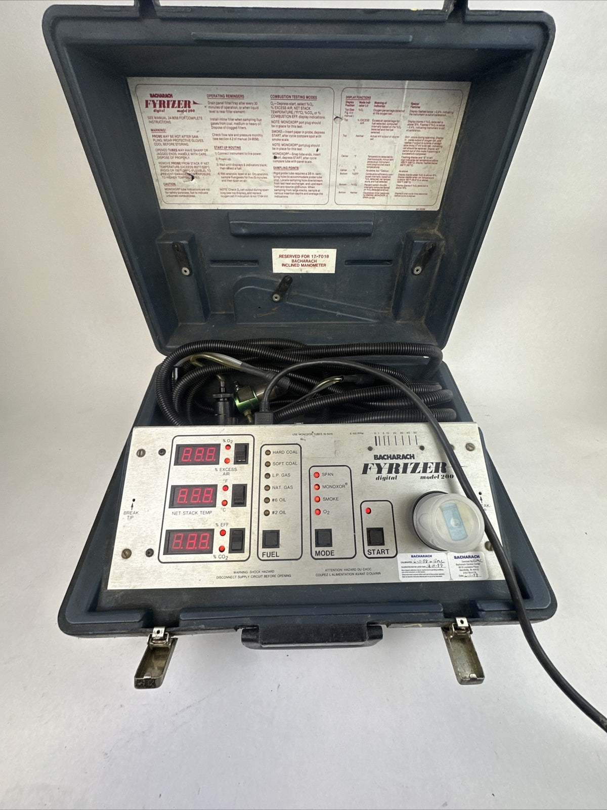 BACHARACH FYRIZER DIGITAL MODEL 200 120VAC