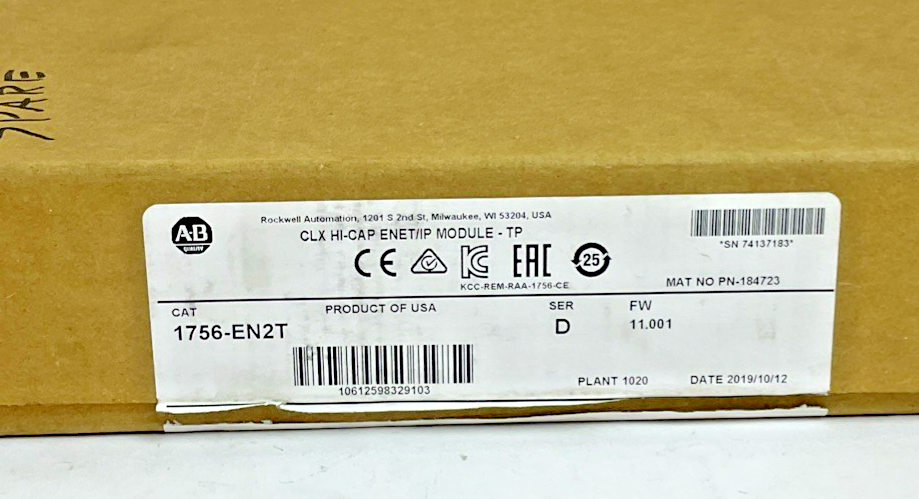 ALLEN BRADLEY 1756-EN2T ENET/IP MODULE FW:11.001 SER.D