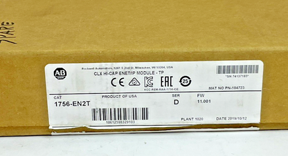 ALLEN BRADLEY 1756-EN2T ENET/IP MODULE FW:11.001 SER.D