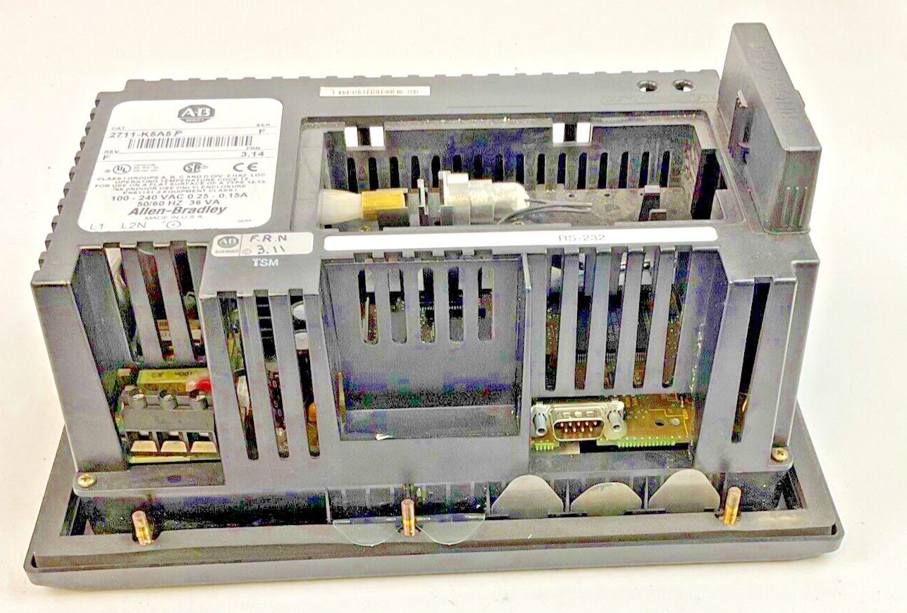 ALLEN BRADLEY 2711-K5A5 OPERATOR INTERFACE PANEL SER.F REV.F FRN:3.14 240VAC