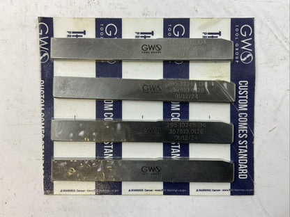GWO TOOL GROUP 295-10245-D4 257510-0128 TOOL BLADE (LOT OF 4)