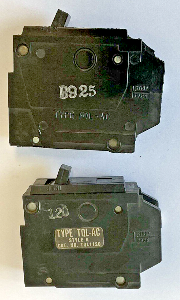 GENERAL ELECTRIC TQL1120&TQL1150 CIRCUIT BREAKER STYLEA 120/240VAC 1POLE*LOTOF2*