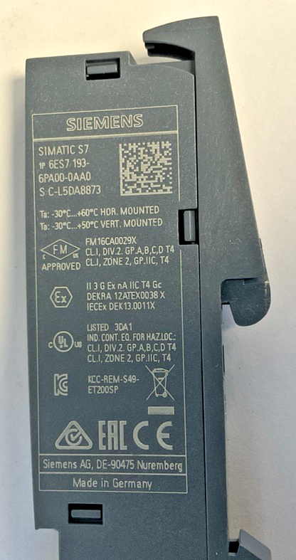 SIEMENS 6ES7 193-6PA00-0AA0 SERVER MODULE